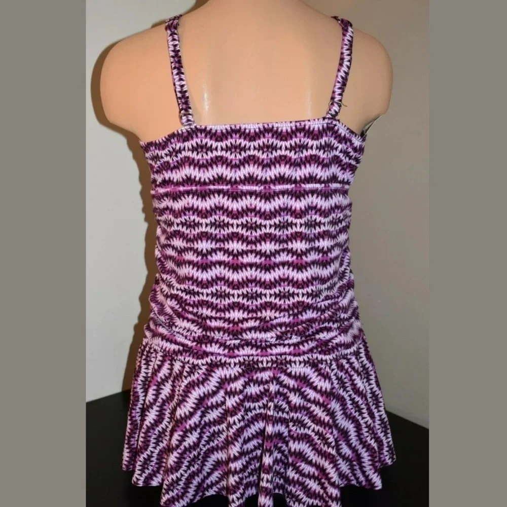 SWIM Solutions Skater One Piece Swimdress Swimsuit - Picture 4 of 6